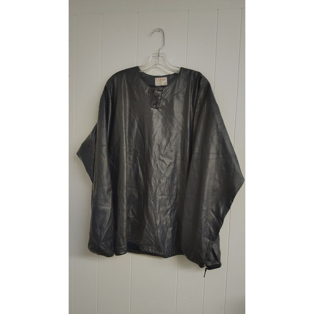 Vintage Wilson XL Shiny Metallic Silver/Grey Baseball Pullover Warm-Up Jacket